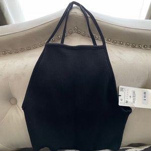 Knit Halter Crop Tank